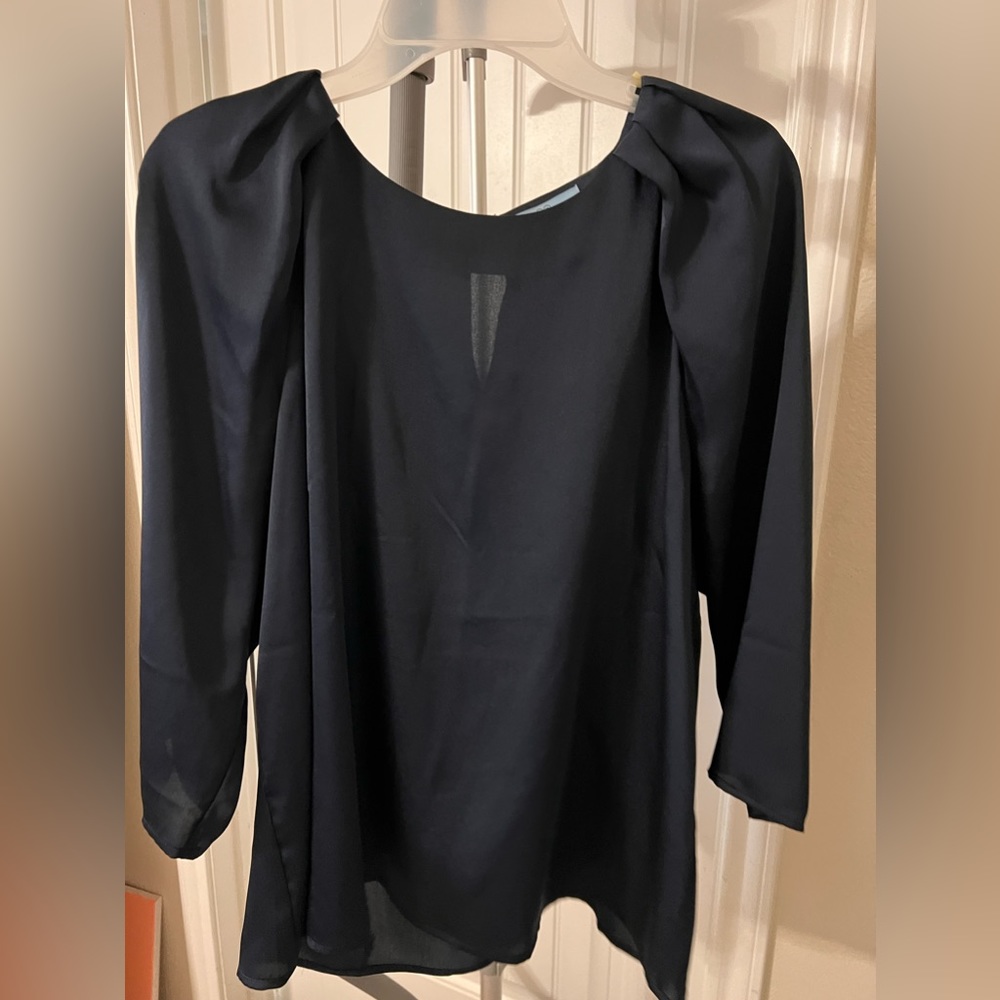 black silk top